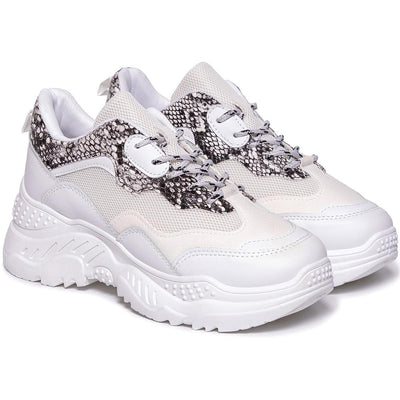 Дамски спортни обувки Hendra, Бял/Черен 2