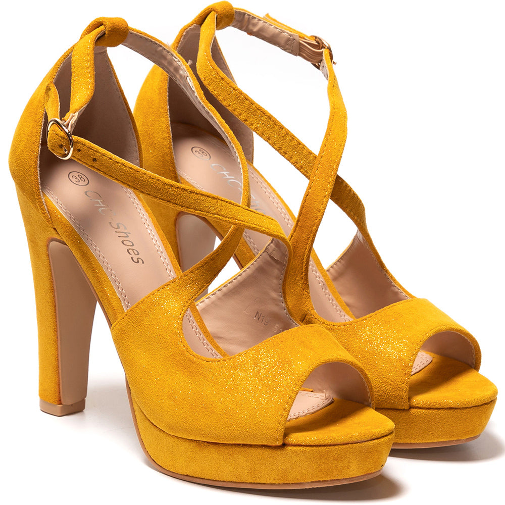 Дамски сандали Ioriel, Жълт 2