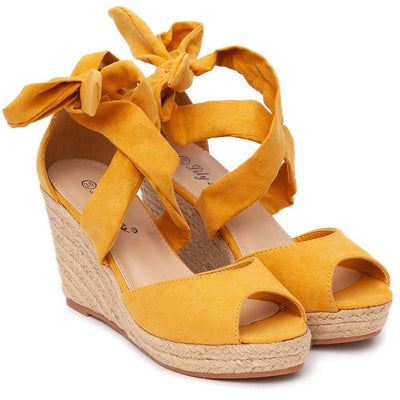 Дамски сандали Irva, Жълт 2