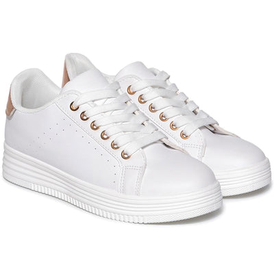 Дамски спортни обувки Julienne, Бял/Розов 2