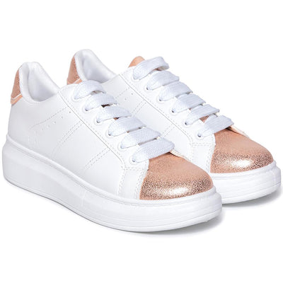 Дамски спортни обувки Kesha, Бял/Розов 2