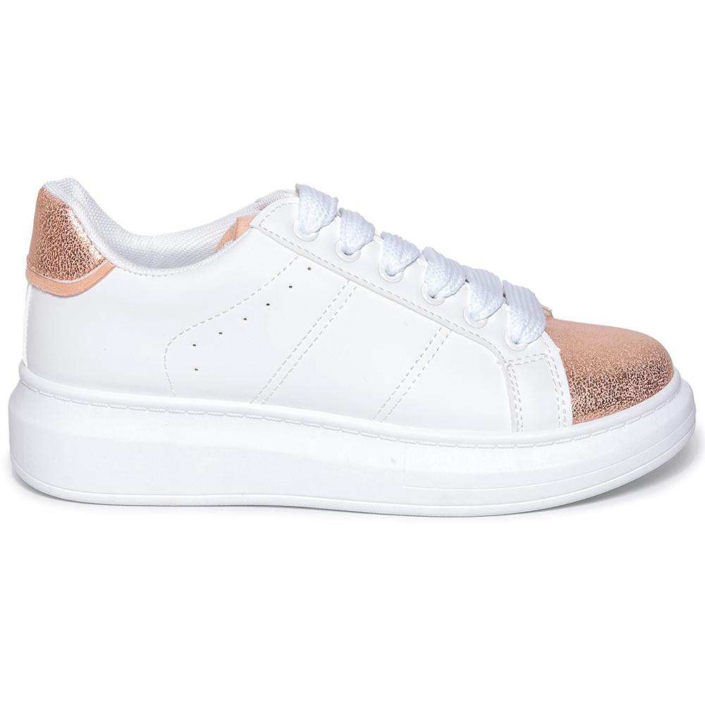 Дамски спортни обувки Kesha, Бял/Розов 3