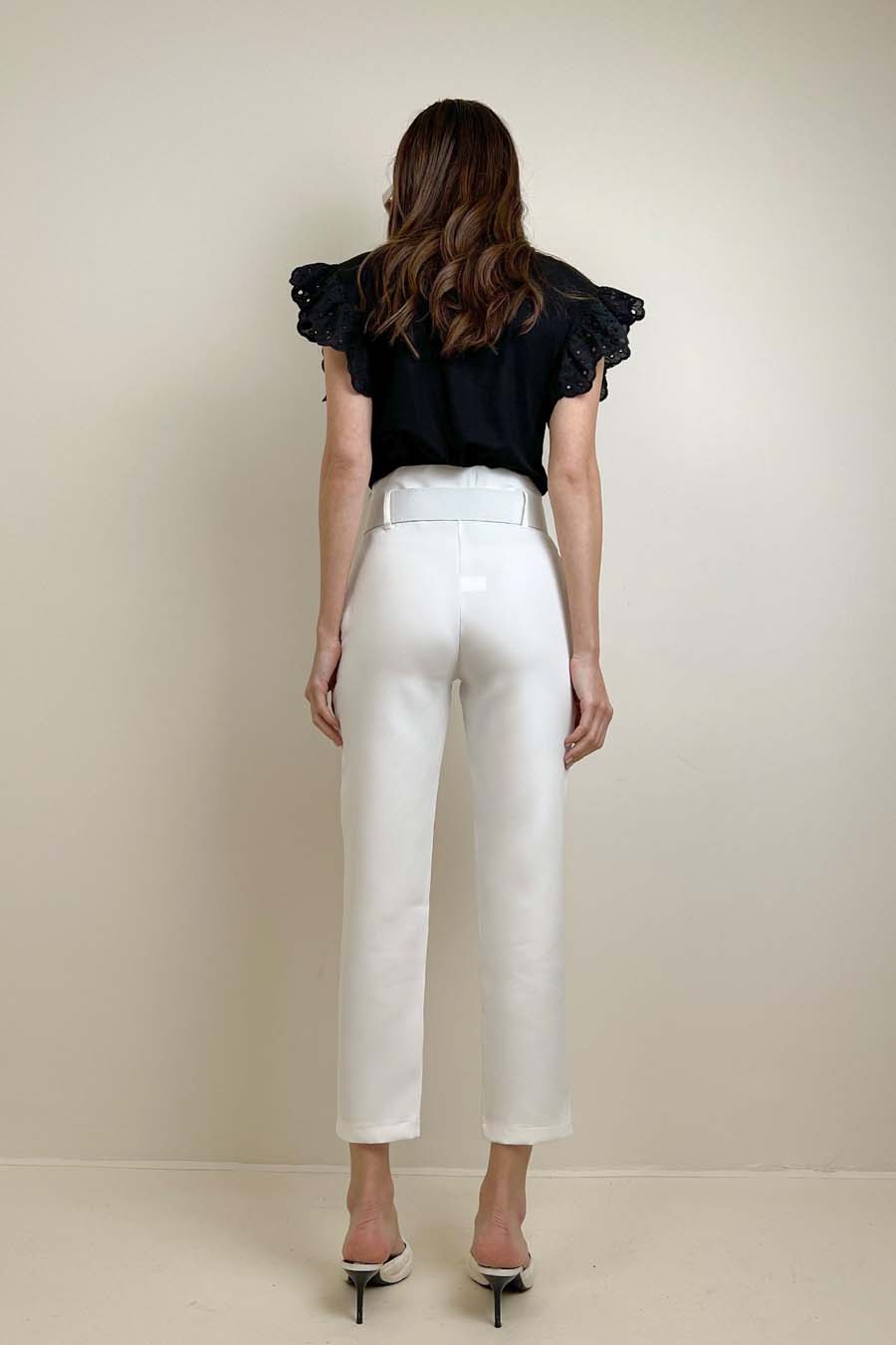 Дамски панталон Mansi, Бял 6