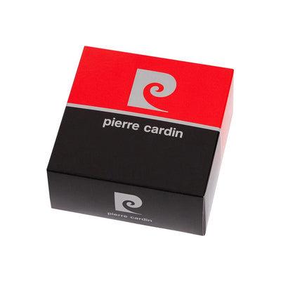 Pierre Cardin | Мъжки кожен колан GCB208, Черен/Тъмносин 7