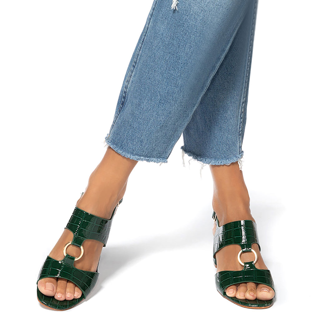 Дамски сандали Nimanor, Зелен 1