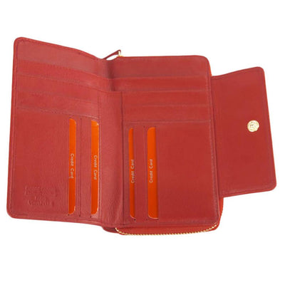 Pierre Cardin | Дамско портмоне от естествена кожа GPD006, Червен 3