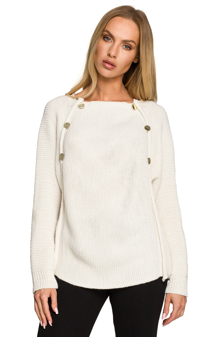 Дамски пуловер Jasbeer, Бял 3