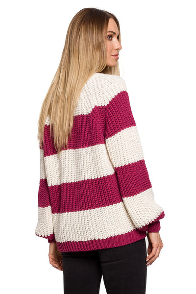 Дамски пуловер Meira, Бял/Розов 4