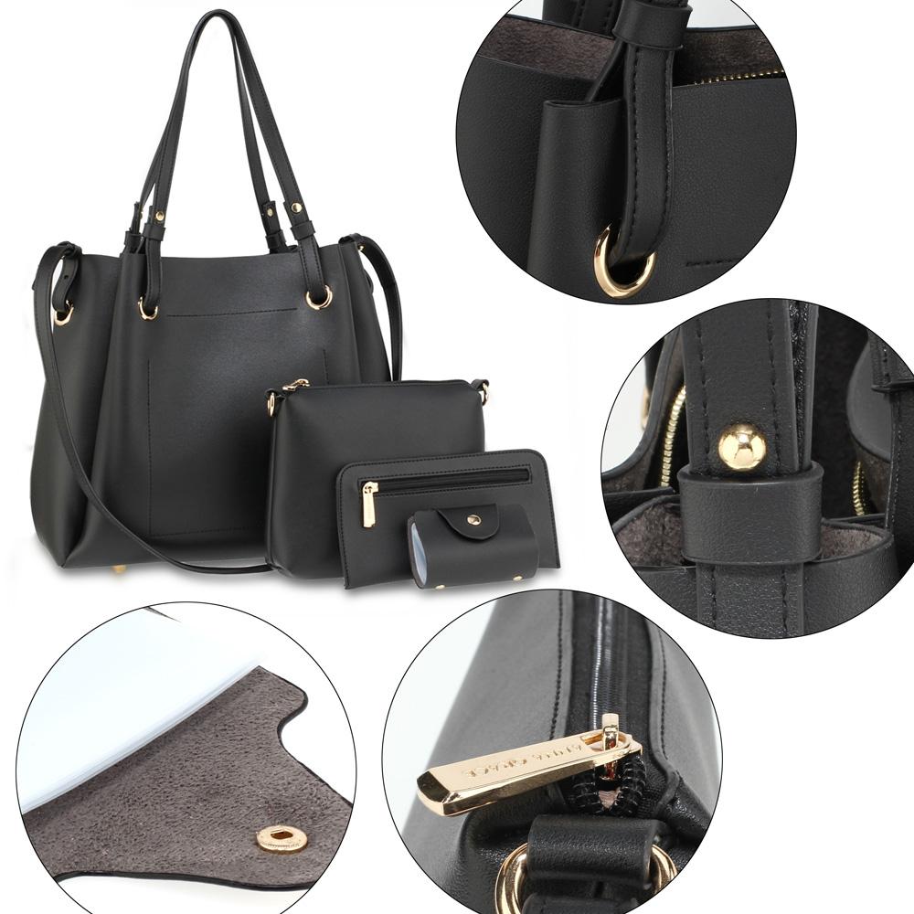Комплект дамски чанти Rianna, Черен 4