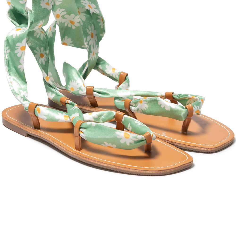 Дамски сандали Elpidia, Зелен 2