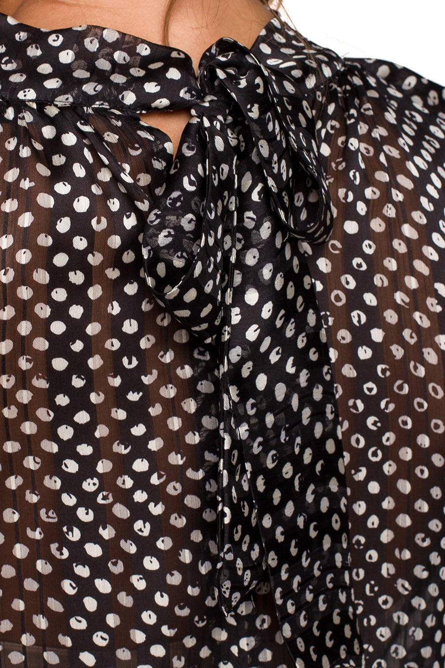 Дамска блуза Sandrine, Черен/Бял 5