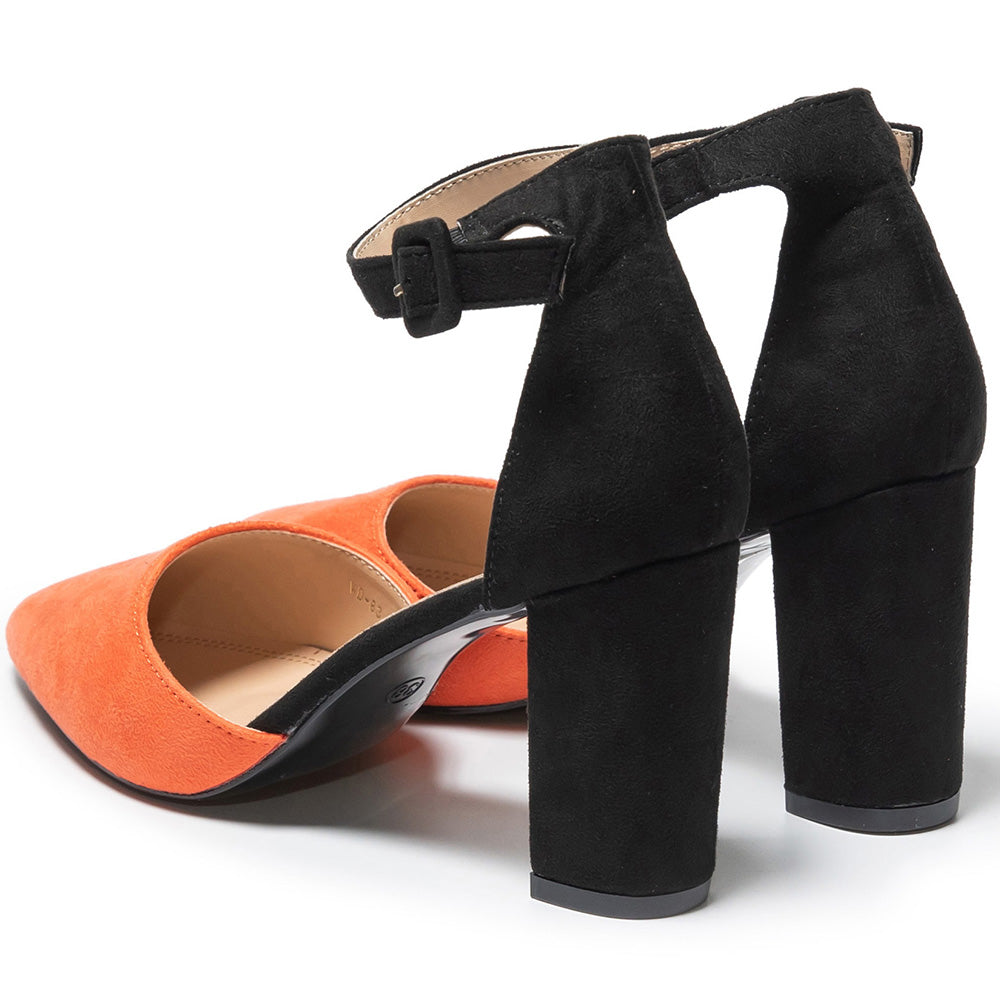 Дамски обувки Tassa, Черен/Оранжев 4
