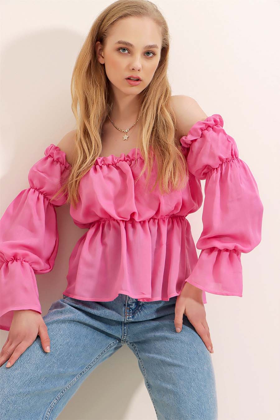 Дамска блуза Tina, Розов 4
