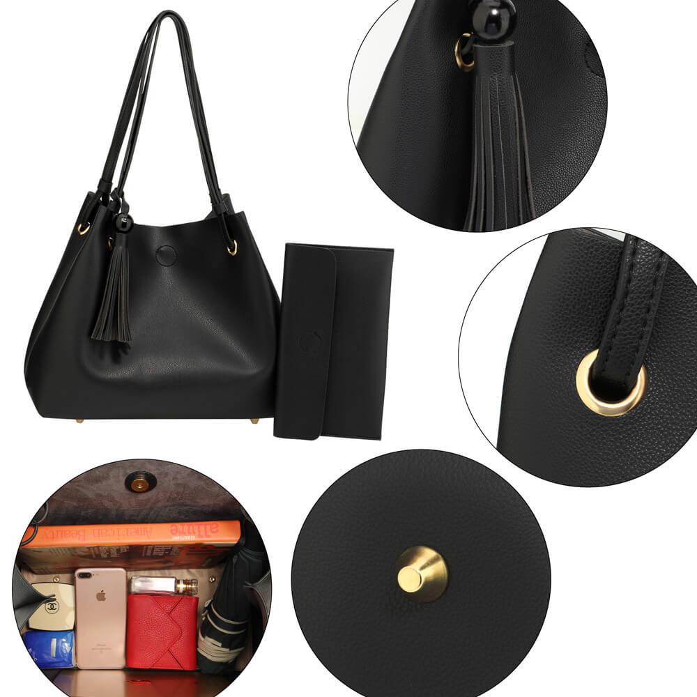 Комплект дамски чанти Lorette, Черен 4