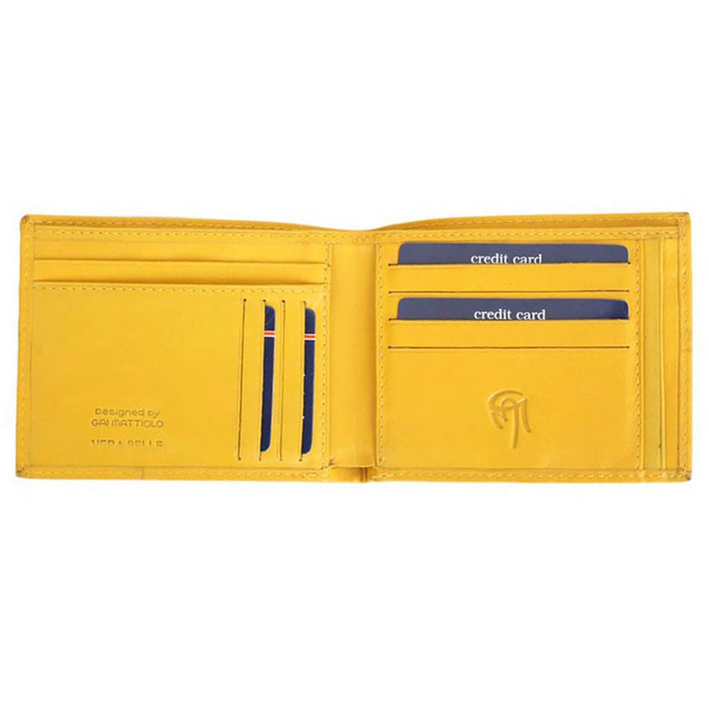 Мъжки кожен портфейл GPB541, Жълт 4