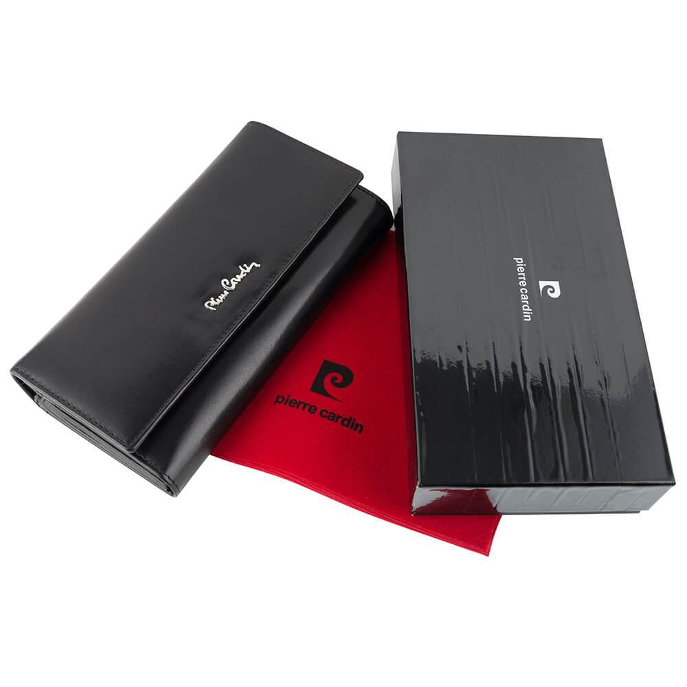 Pierre Cardin | Дамско портмоне от естествена кожа GPD114, Черен 2