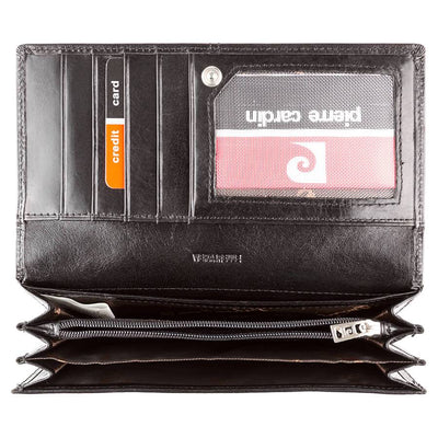 Pierre Cardin | Дамско портмоне от естествена кожа GPD135, Черен 4