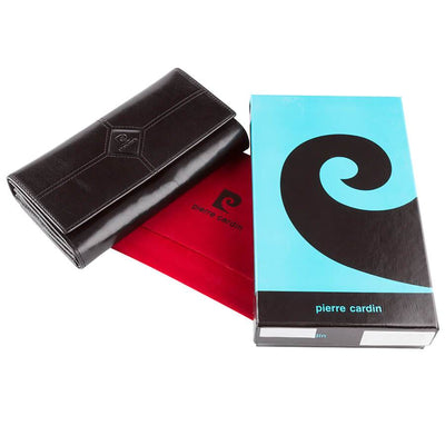 Pierre Cardin | Дамско портмоне от естествена кожа GPD135, Черен 2