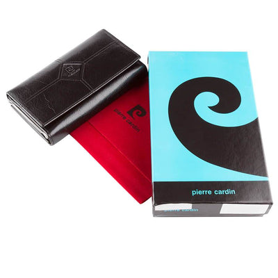 Pierre Cardin | Дамско портмоне от естествена кожа GPD136, Черен 2