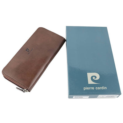 Pierre Cardin | Дамско портмоне от естествена кожа GPD149, Тъмно кафяво 2