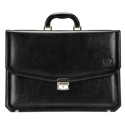 Мъжка бизнес чанта от естествена кожа GS503, Черен 1
