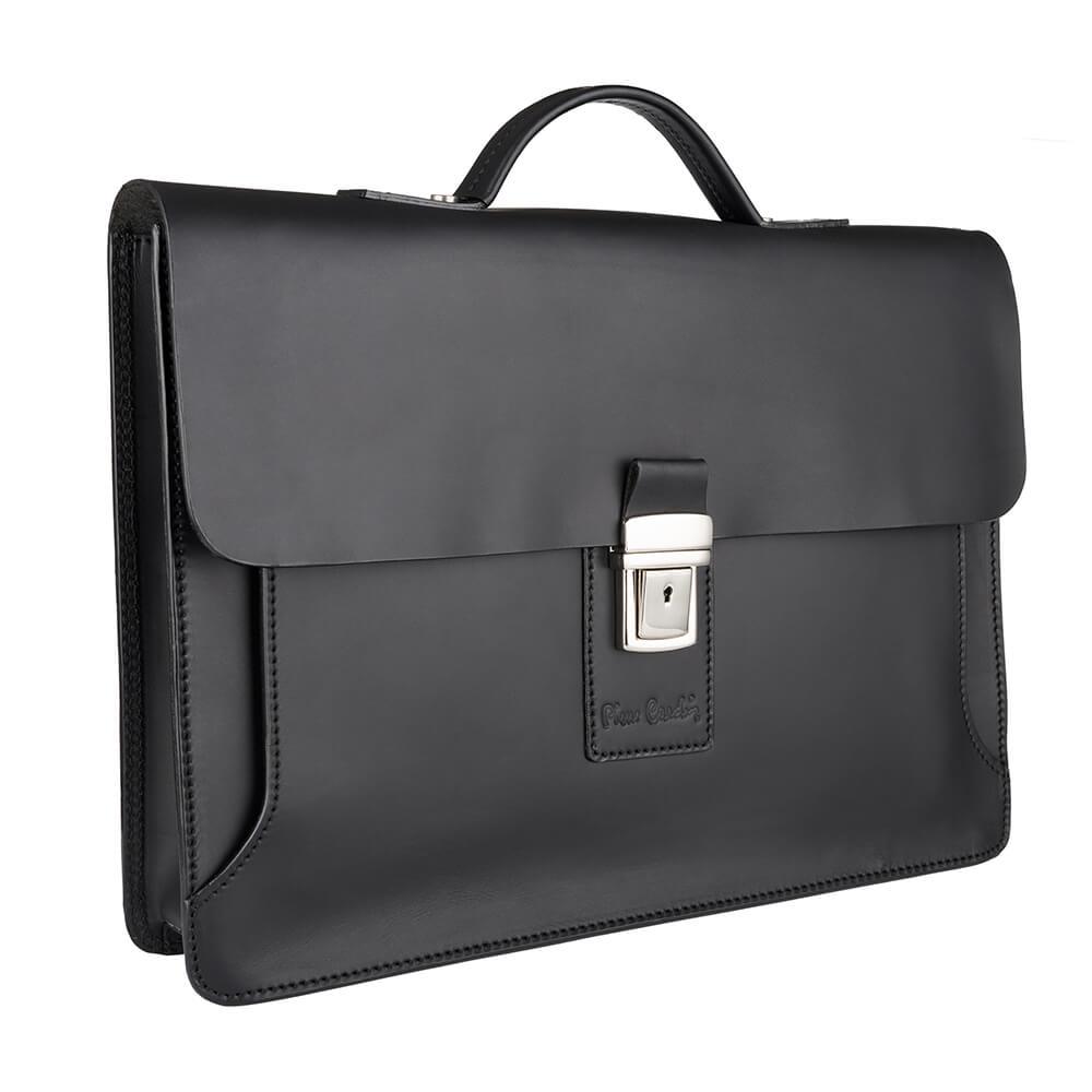 Pierre Cardin | Мъжка бизнес чанта от естествена кожа GS510, Черен 2