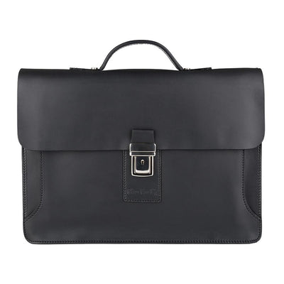 Pierre Cardin | Мъжка бизнес чанта от естествена кожа GS510, Черен 1