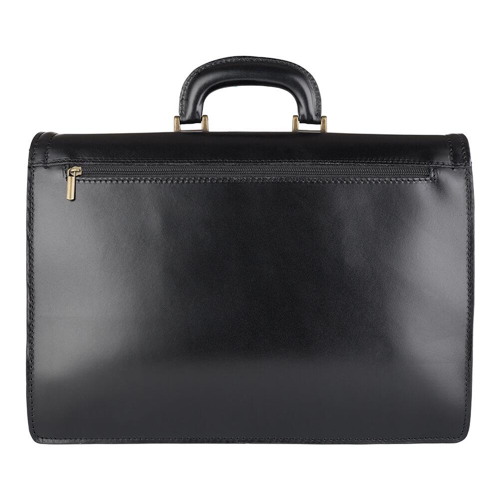 Мъжка бизнес чанта от естествена кожа GS523, Черен 4