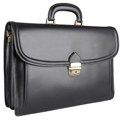 Мъжка бизнес чанта от естествена кожа GS523, Черен 2