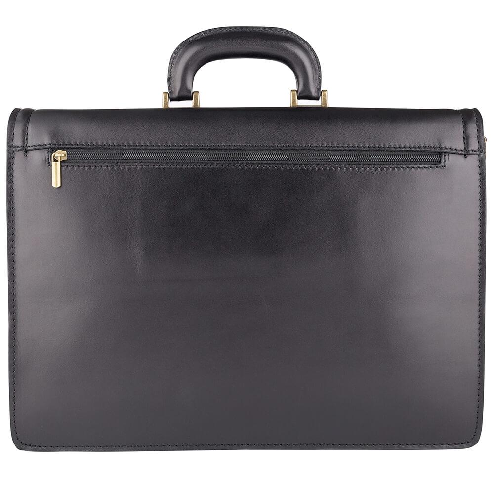 Мъжка бизнес чанта от естествена кожа GS527, Черен 4