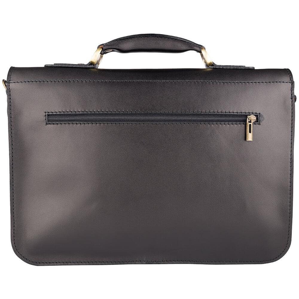 Мъжка бизнес чанта от естествена кожа GS530, Черен 4