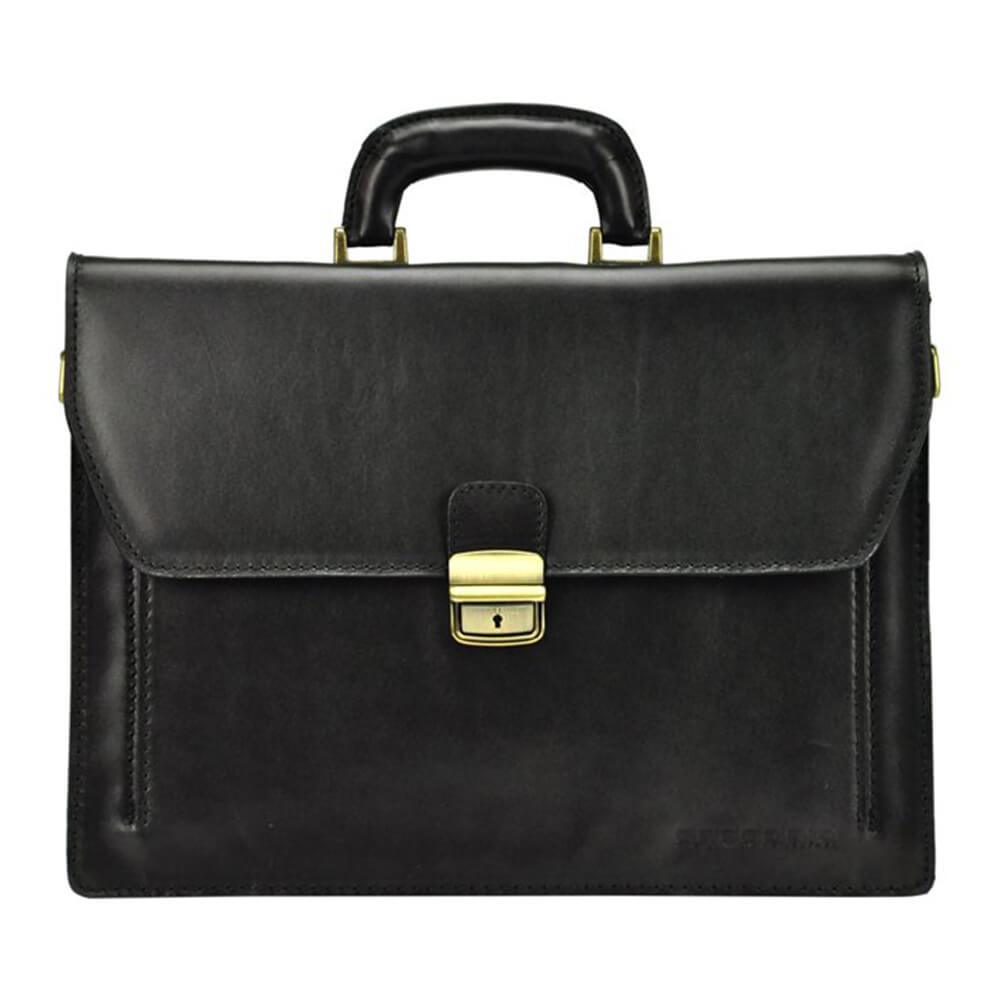 Мъжка бизнес чанта от естествена кожа GS548, Черен 1