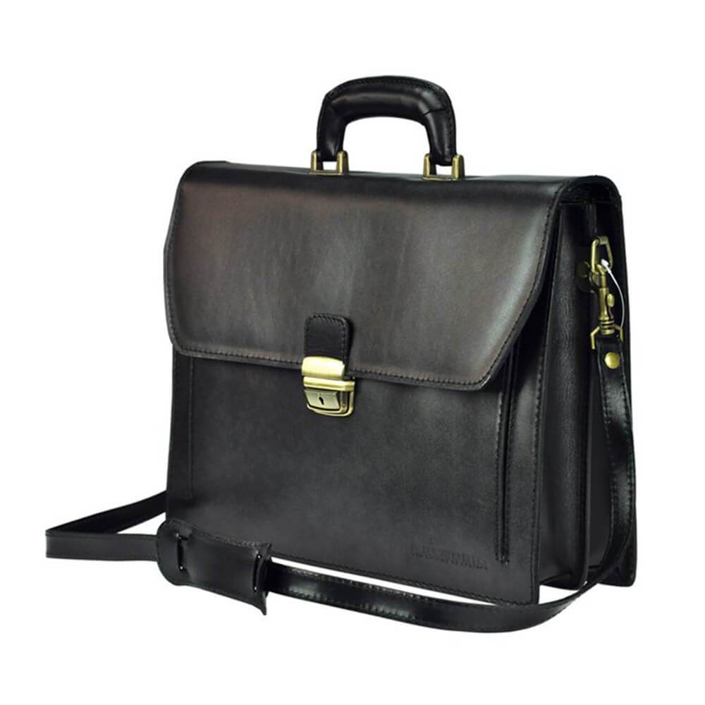 Мъжка бизнес чанта от естествена кожа GS548, Черен 2