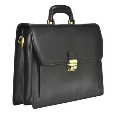 Мъжка бизнес чанта от естествена кожа GS548, Черен 3