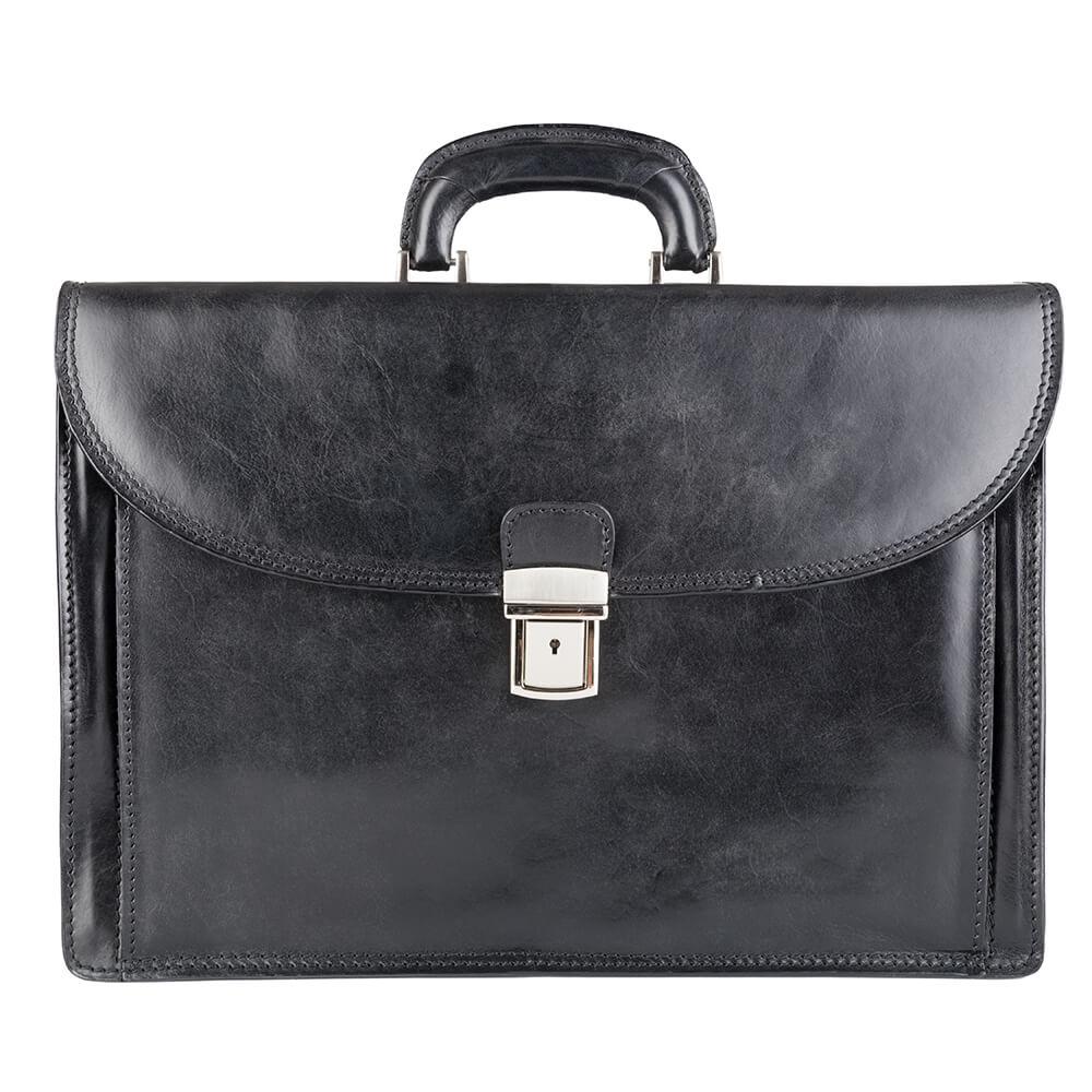 Мъжка бизнес чанта от естествена кожа GS550, Черен 1