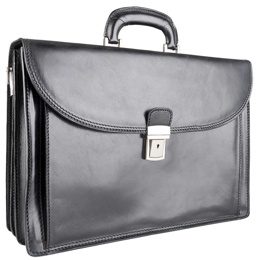Мъжка бизнес чанта от естествена кожа GS550, Черен 2
