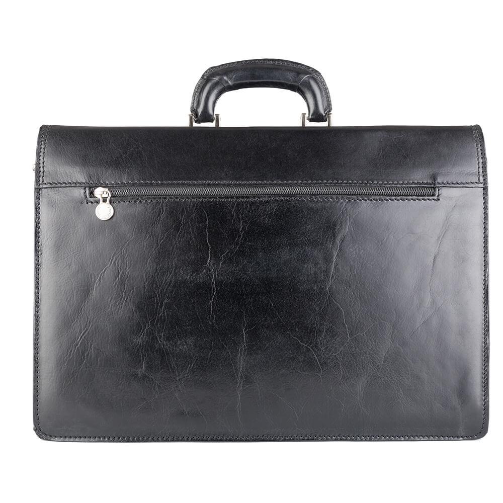 Мъжка бизнес чанта от естествена кожа GS550, Черен 4