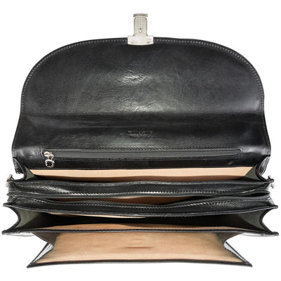 Мъжка бизнес чанта от естествена кожа GS550, Черен 3