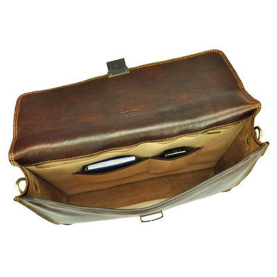 Pierre Cardin | Мъжка бизнес чанта от естествена кожа GS553, Кафяв 4