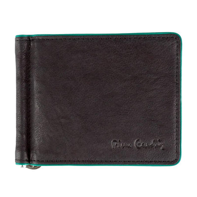 Pierre Cardin | Мъжко кожено портмоне за карти GPB403, Черен/Зелен 1