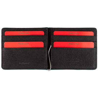 Pierre Cardin | Мъжко кожено портмоне за карти GPB403, Черен/Зелен 3