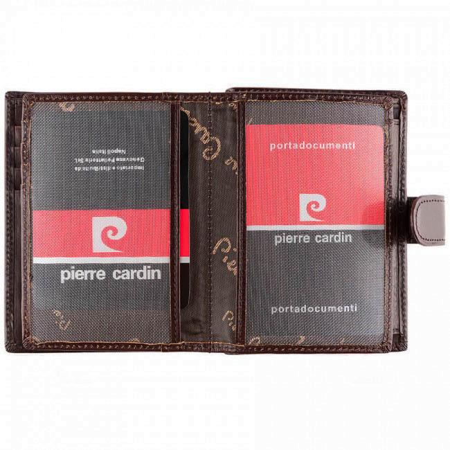 Pierre Cardin | Мъжки кожен портфейл GPB461, Тъмно кафяво 5
