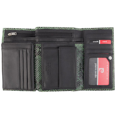 Pierre Cardin | Дамско портмоне от естествена кожа GPD008, Зелен 5