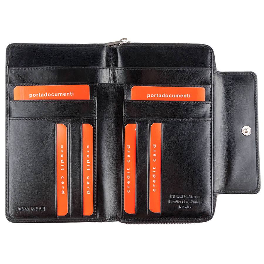 Pierre Cardin | Дамско портмоне от естествена кожа GPD109, Черен 4