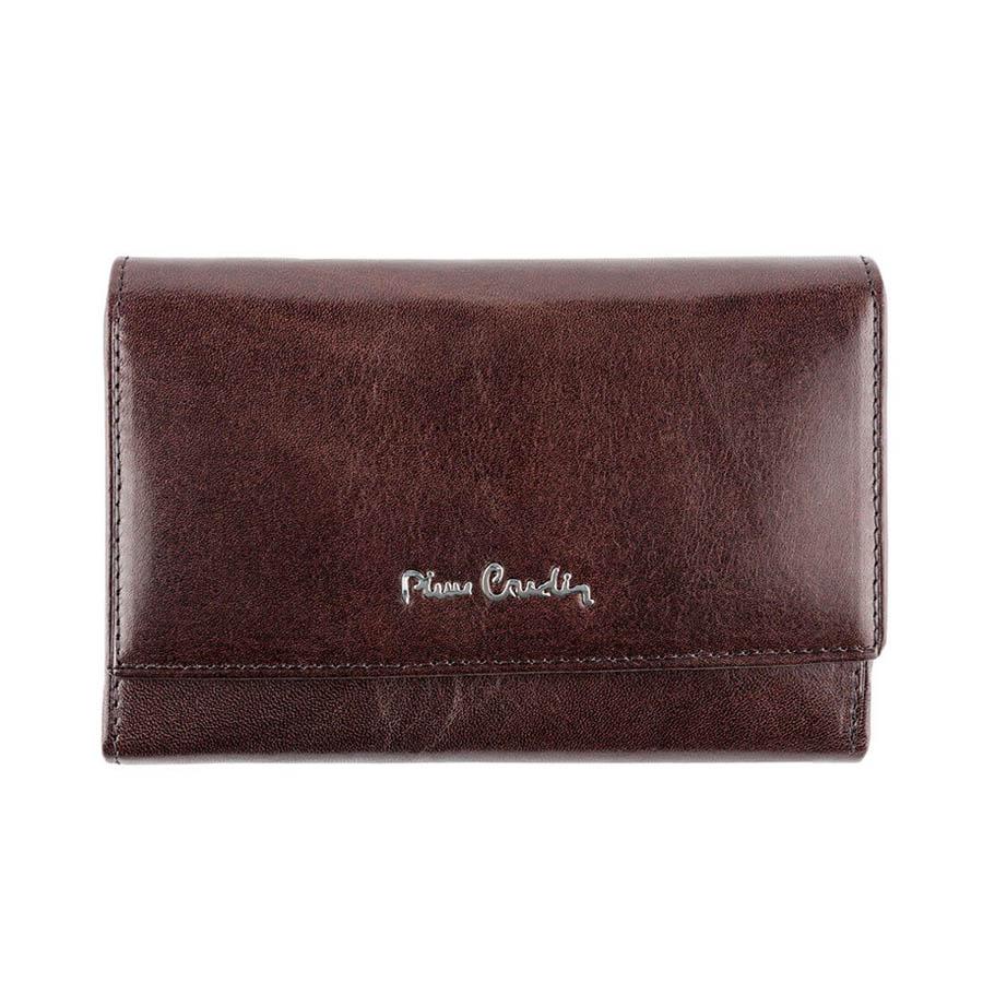 Pierre Cardin | Дамско портмоне от естествена кожа GPD120, Тъмно кафяво 1