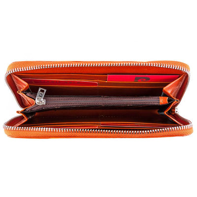 Pierre Cardin | Дамско портмоне от естествена кожа GPD123, Оранжев 4