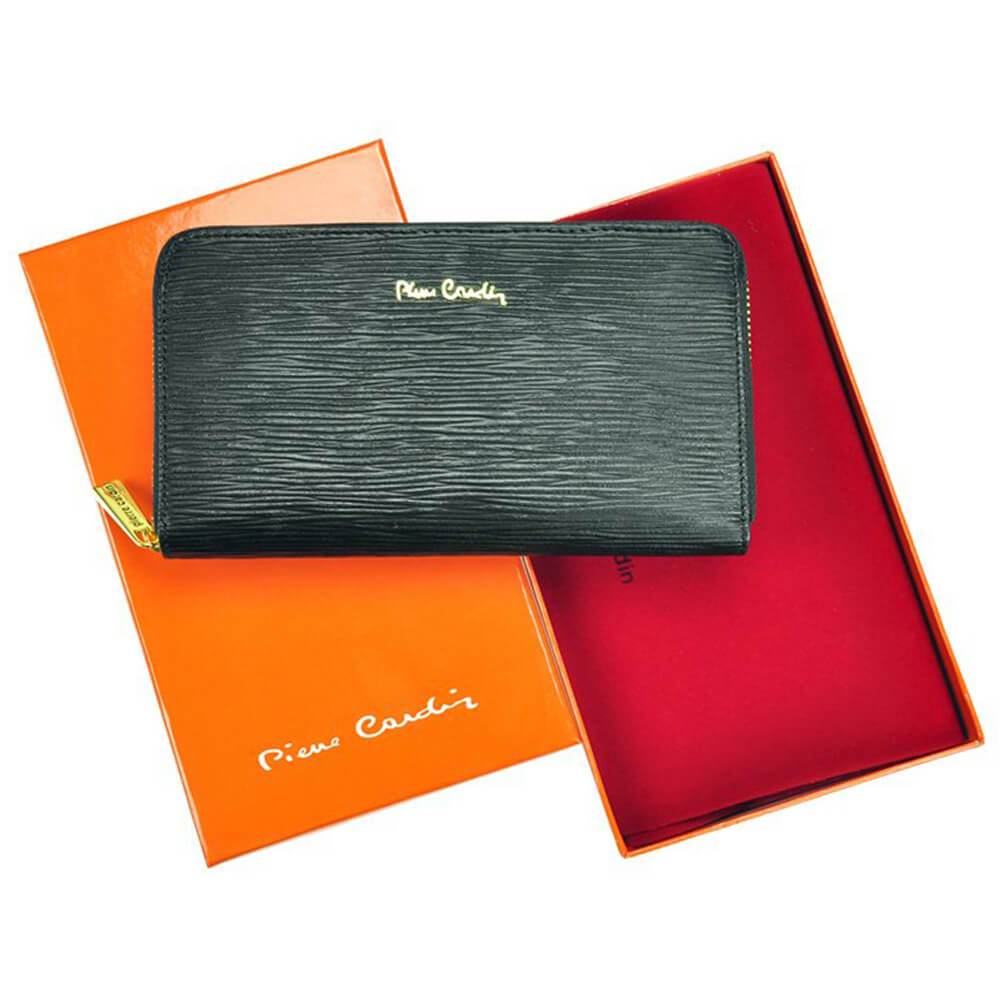 Pierre Cardin | Дамско портмоне от естествена кожа GPD152, Черен 2