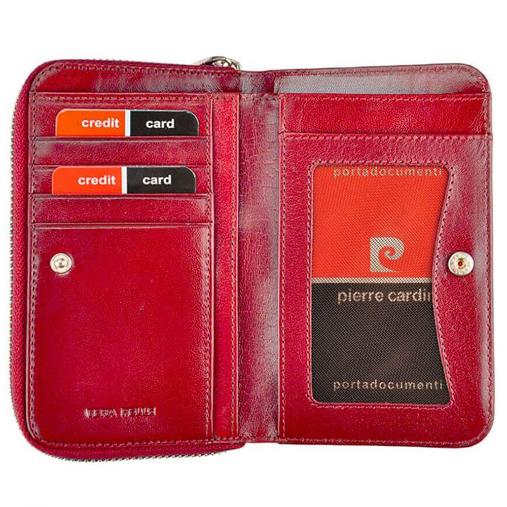 Pierre Cardin | Дамско портмоне от естествена кожа GPD115, Бордо 4