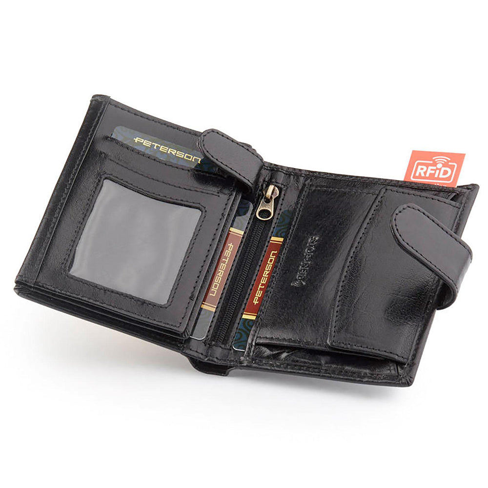 Мъжки кожен портфейл GPB771, Черен - с RFID защита