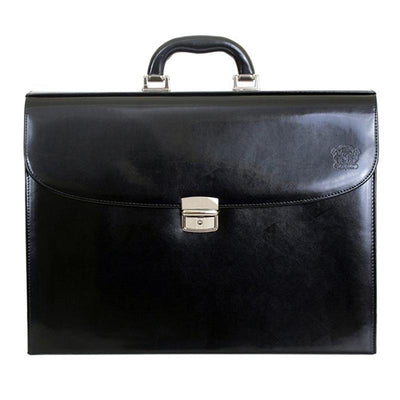 Мъжка бизнес чанта от естествена кожа GS504, Черен 1
